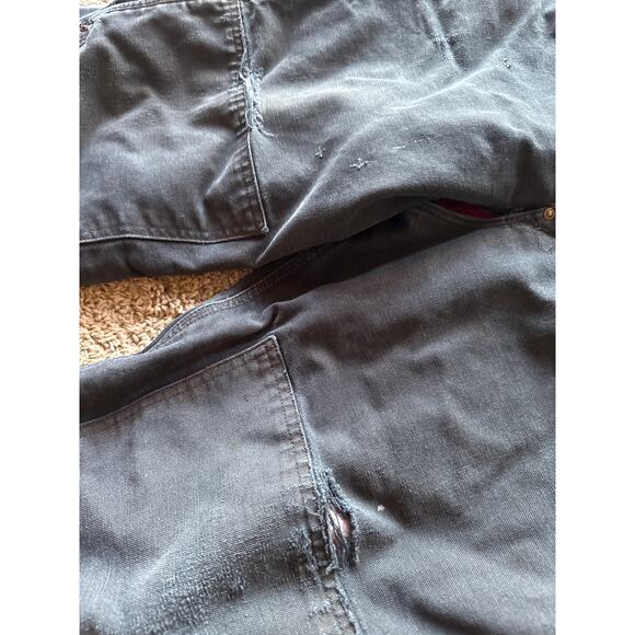 Vintage Carhartt Faded Navy Blue Bloody Guts Insulated 40x34 Distressed Overalls - Picture 6 of 9